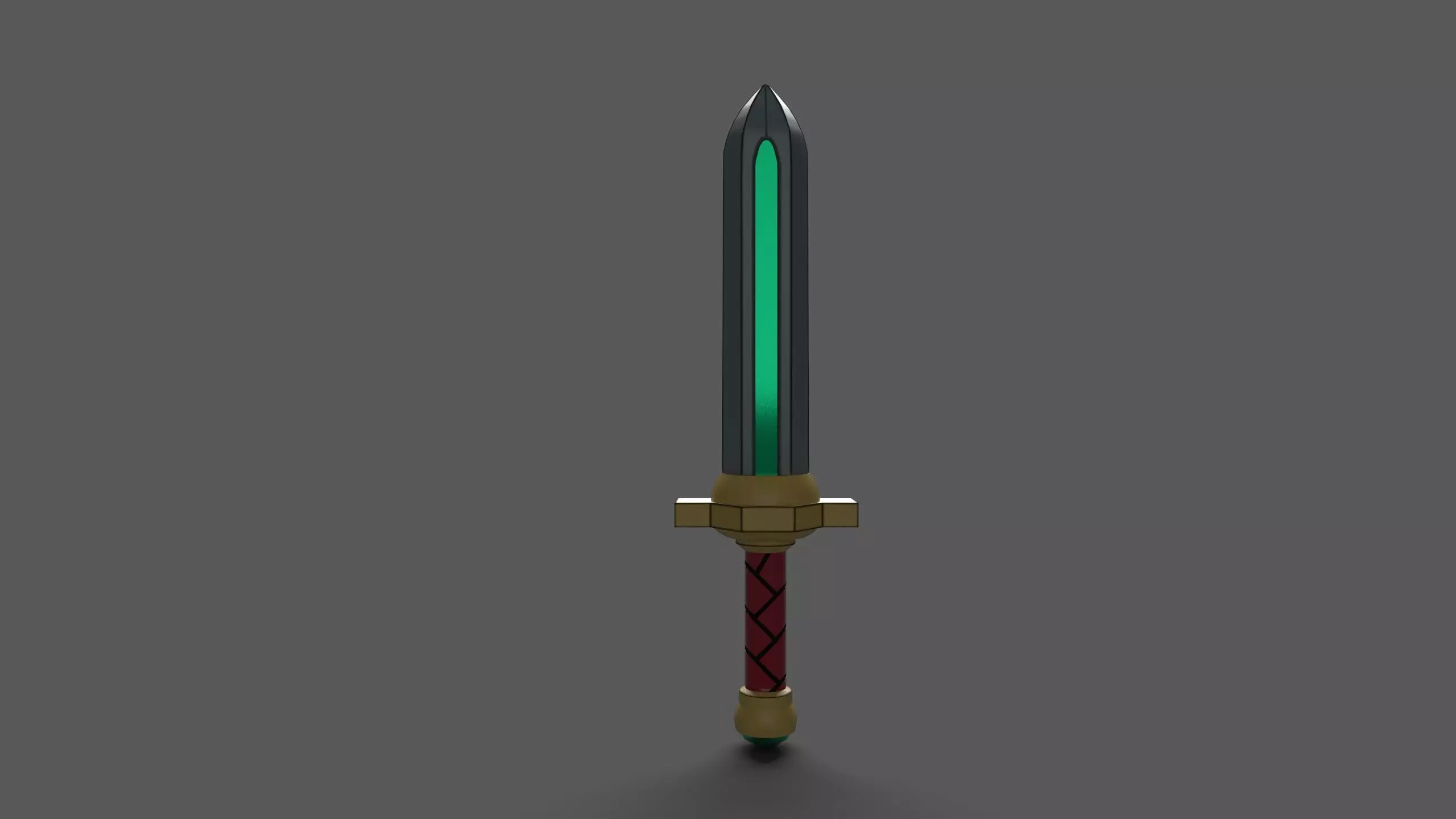 Lowpoly Stylized Sword Low-poly 3D model_0