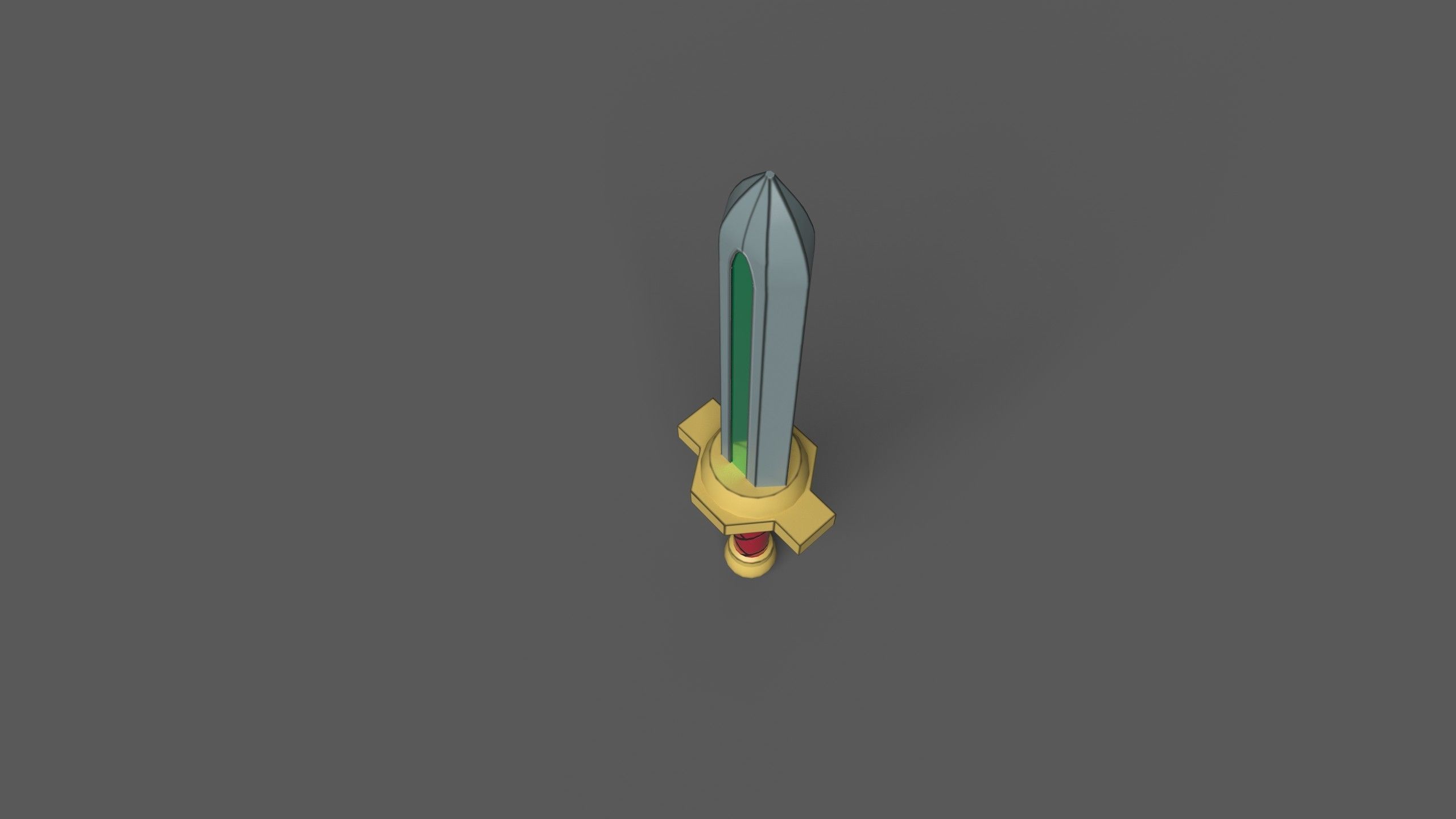 Lowpoly Stylized Sword Low-poly 3D model_8