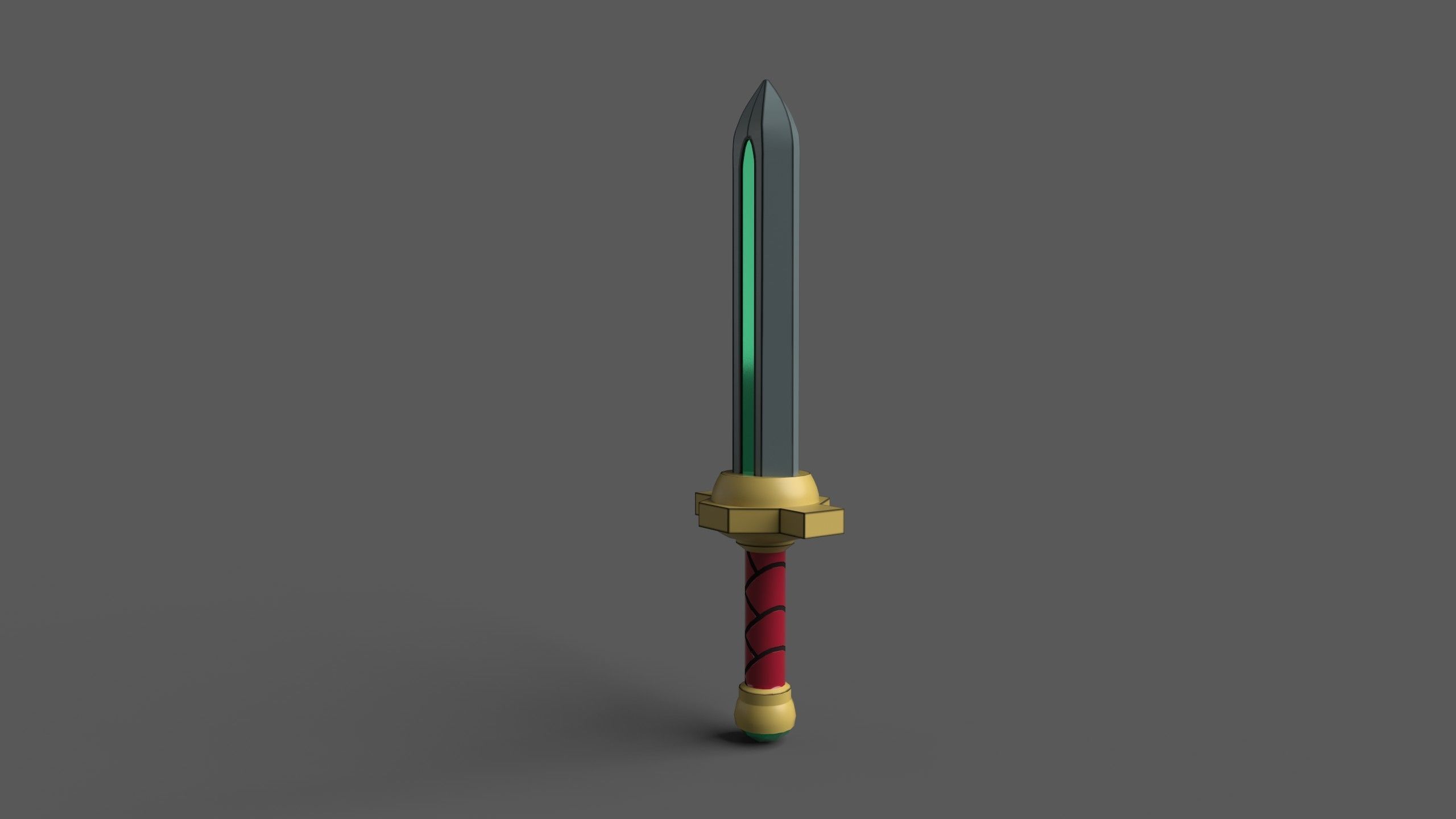Lowpoly Stylized Sword Low-poly 3D model_2