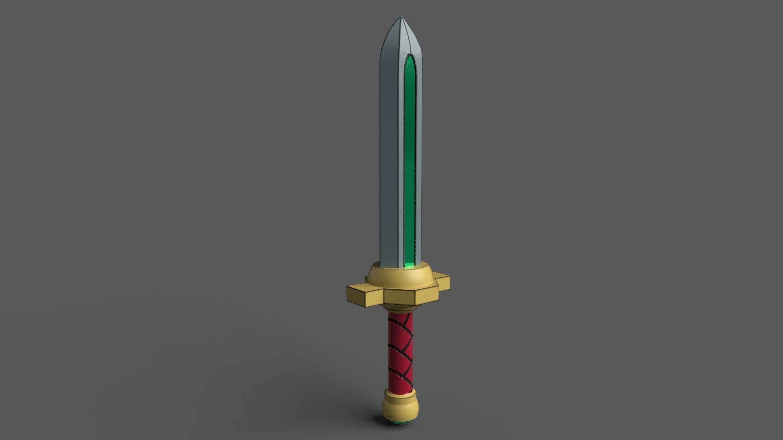 Lowpoly Stylized Sword Low-poly 3D model_7