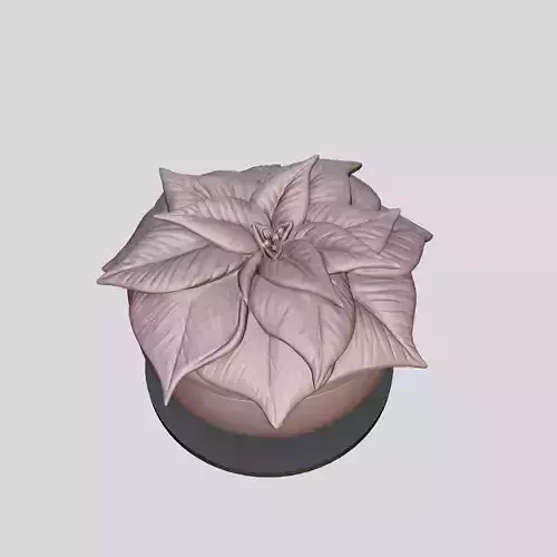 Poinsettia flower pot 3D print model