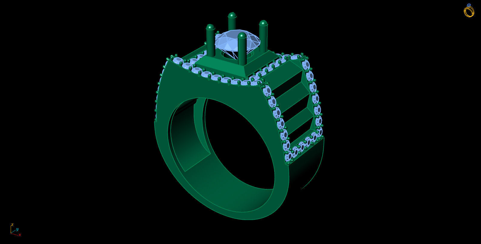 Man ring 47 3D print model_4