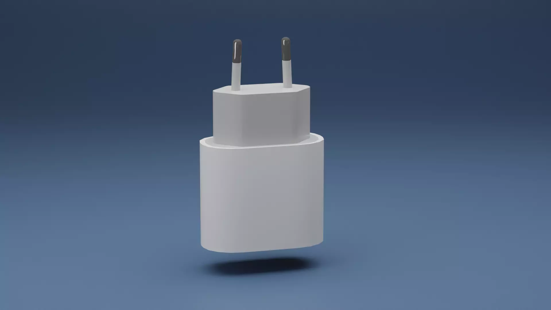 Apple USB-C power adapter Free low-poly 3D model