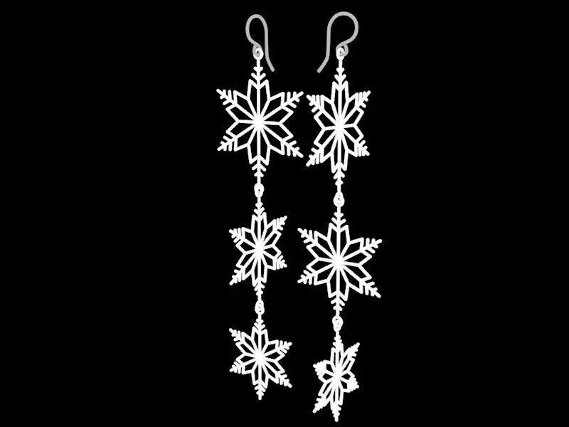 Snowflake Pendants 3D print model_0