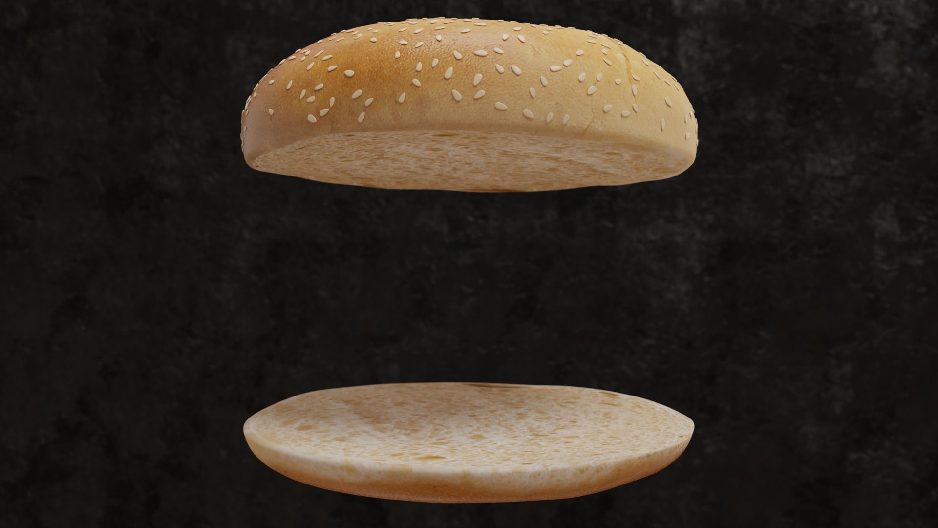 Hamburger Realistic Burger 3D model_3