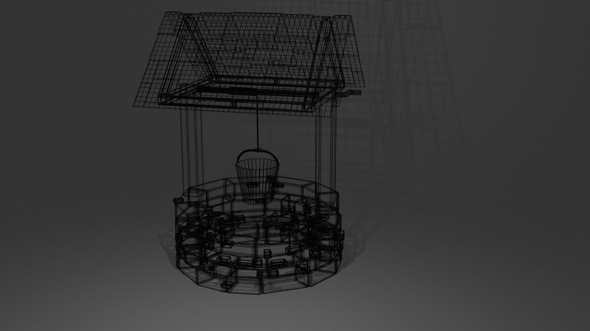 Low-Poly Stylistic Well Free low-poly 3D model_3