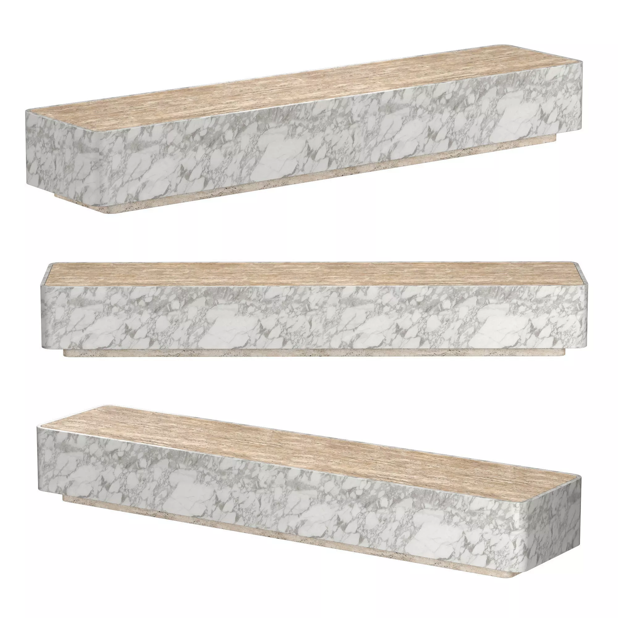 Long Coffee table 3D model_0