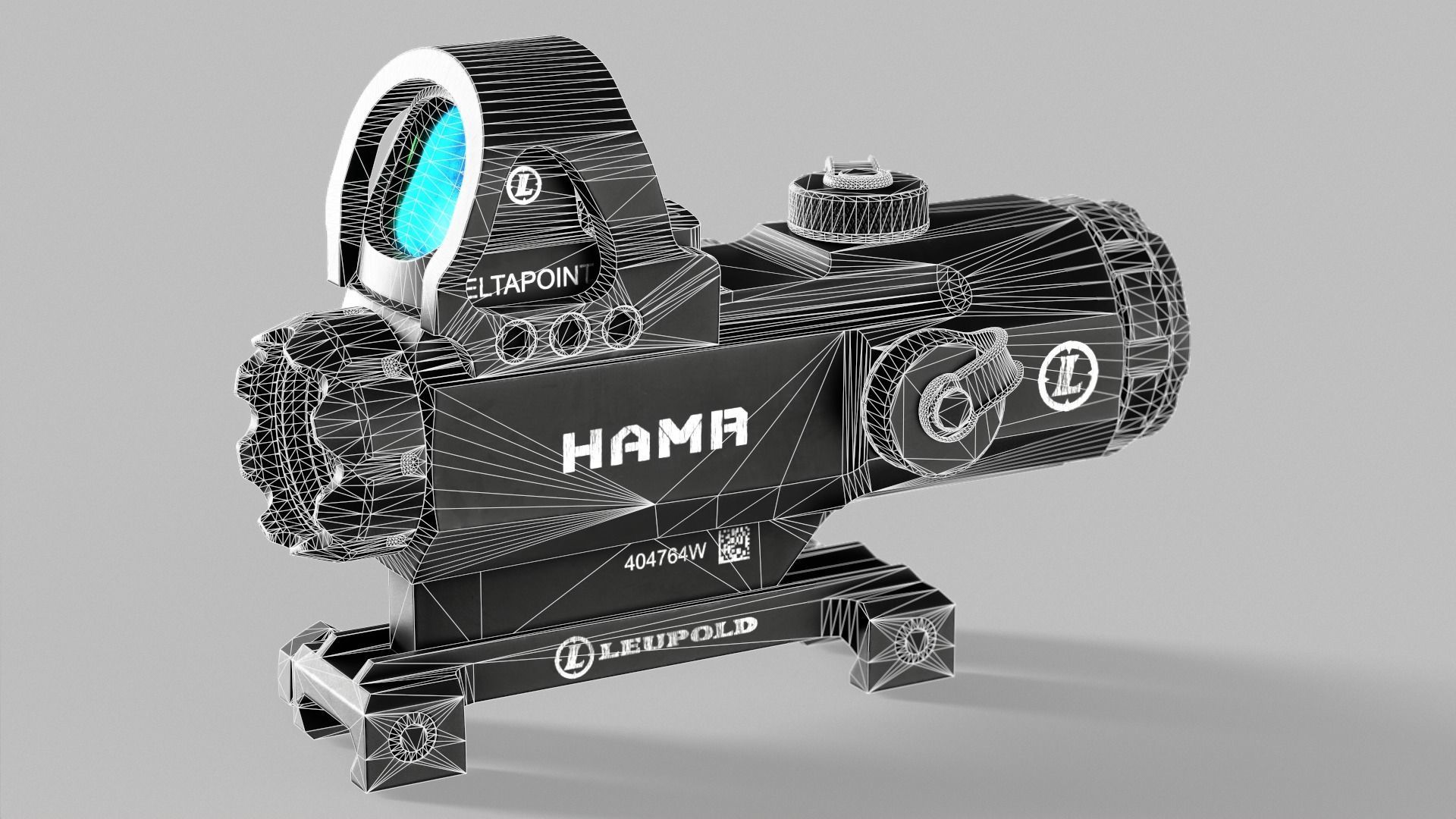 Leupold Mark 4 HAMR Scope Low-poly 3D model_11