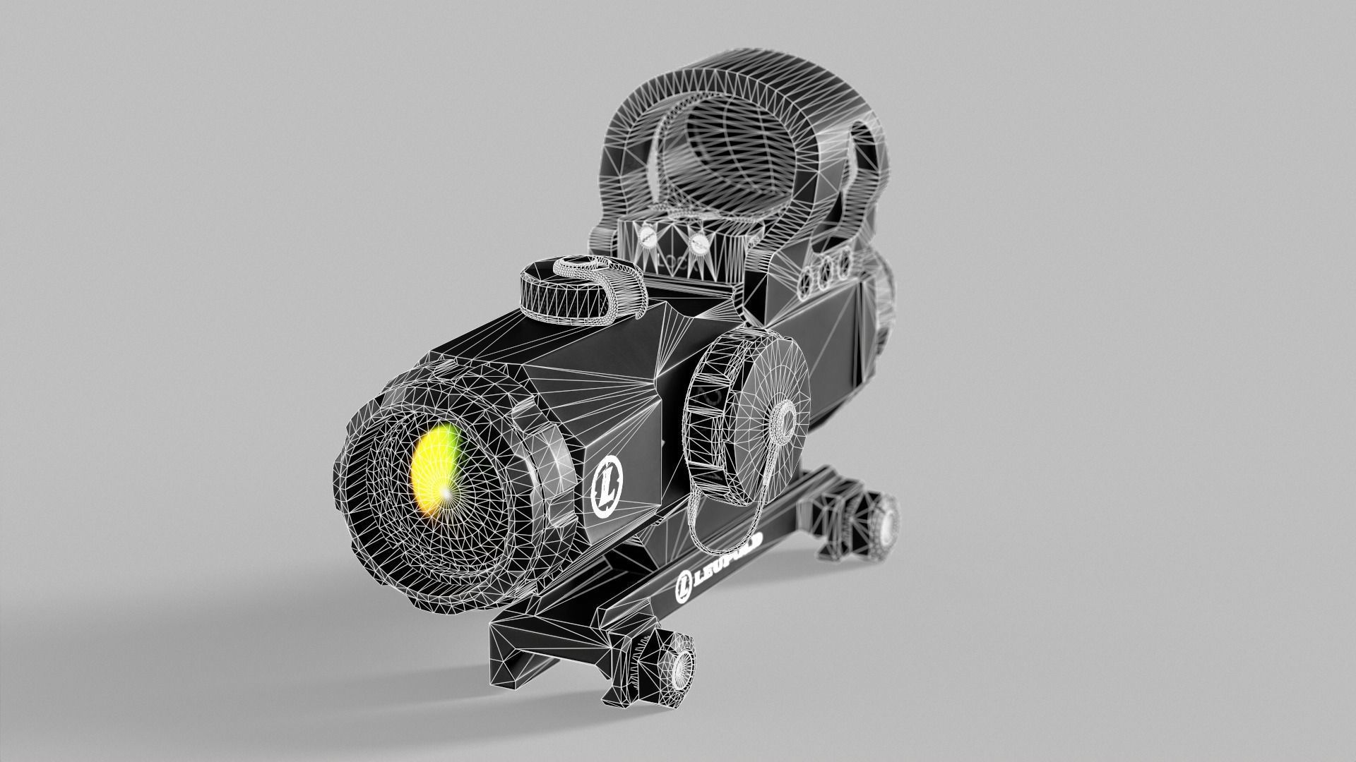 Leupold Mark 4 HAMR Scope Low-poly 3D model_13