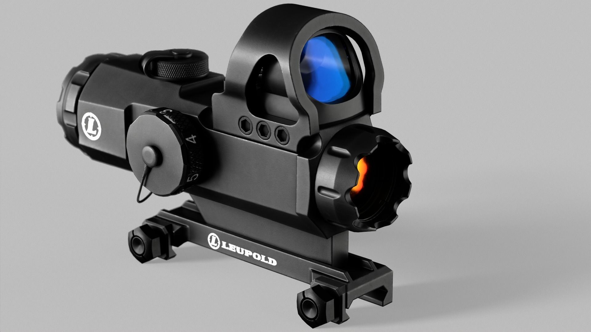 Leupold Mark 4 HAMR Scope Low-poly 3D model_3
