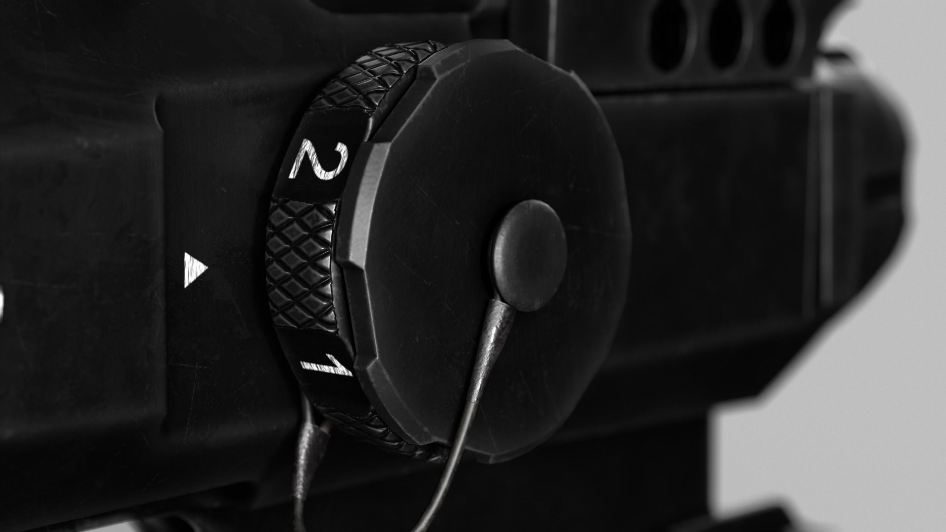 Leupold Mark 4 HAMR Scope Low-poly 3D model_9