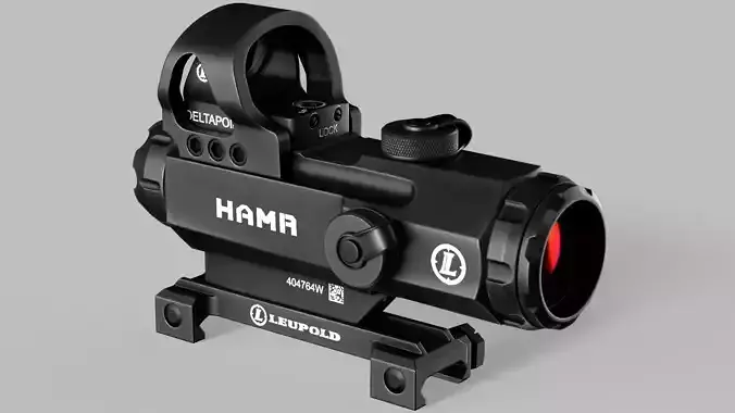 Leupold Mark 4 HAMR Scope Low-poly 3D model