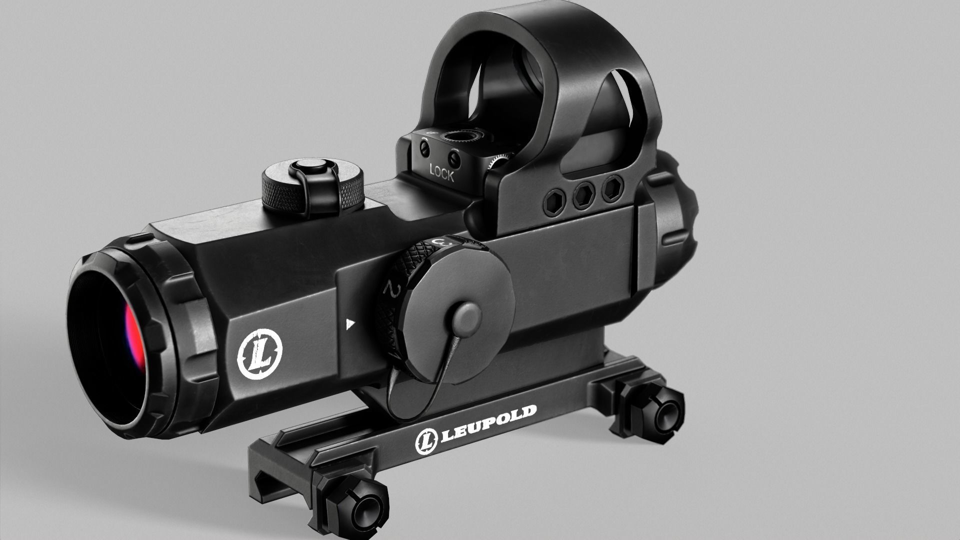 Leupold Mark 4 HAMR Scope Low-poly 3D model_2