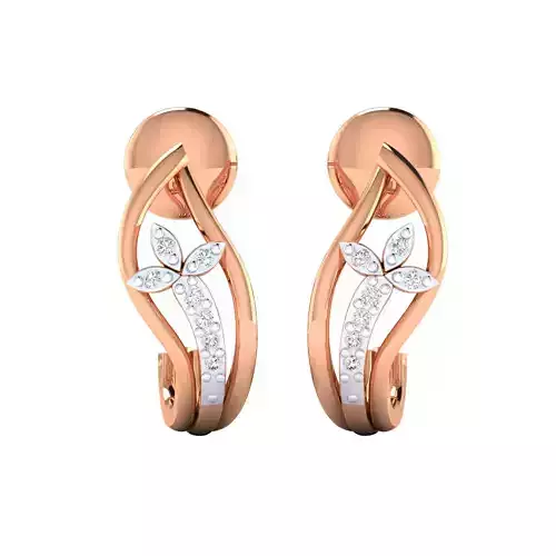 High Jewelry Diamond Earrings 3dm stl renders details