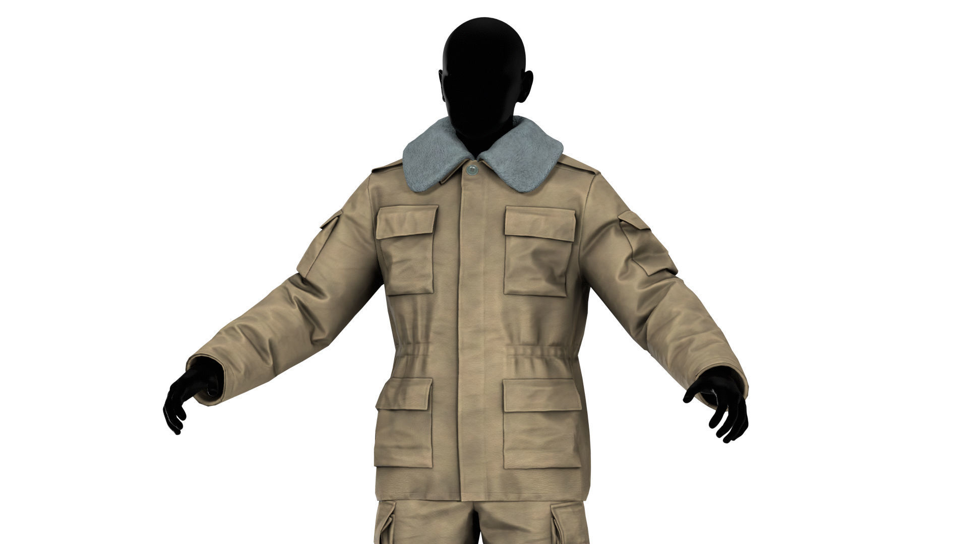 SOVIET UNIFORM M88 Low-poly 3D model_8
