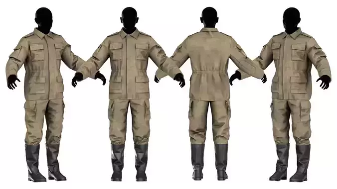 SOVIET UNIFORM M88 Low-poly 3D model