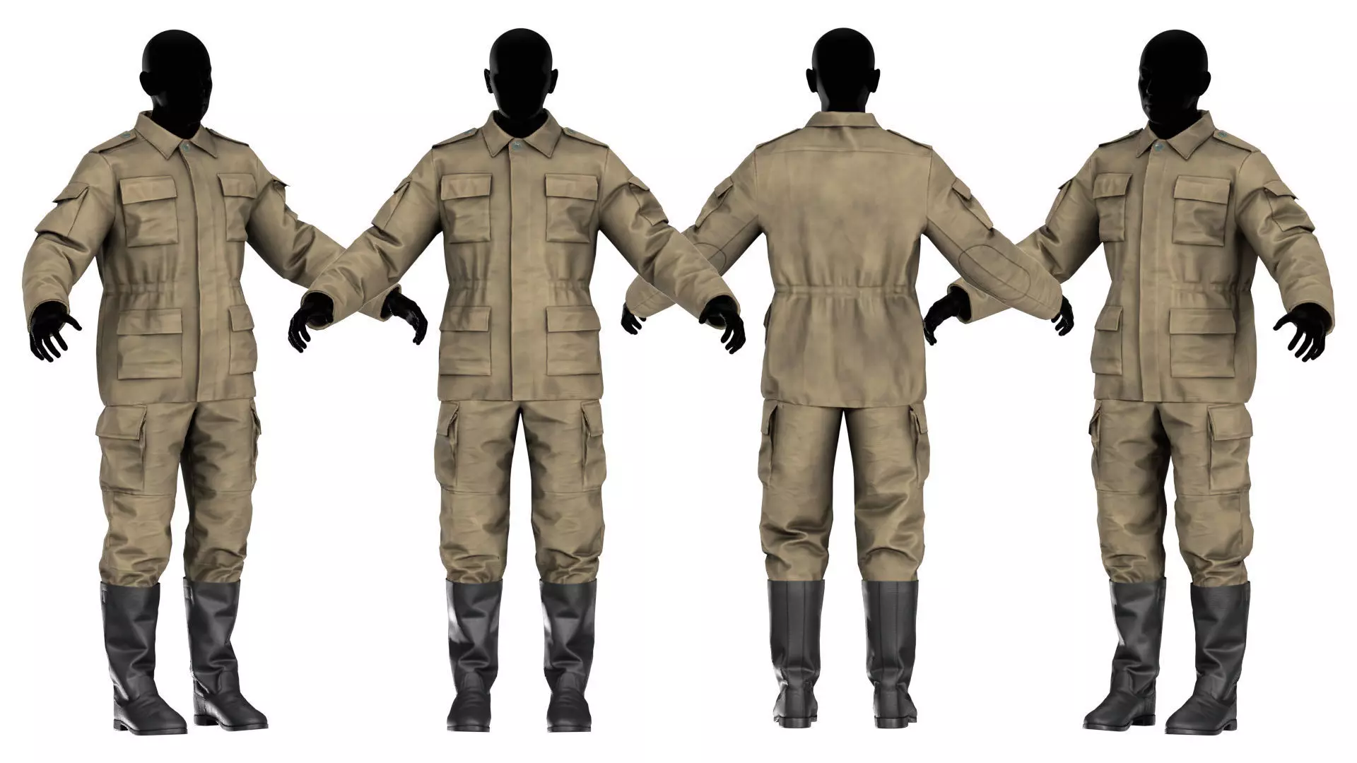 SOVIET UNIFORM M88 Low-poly 3D model_0