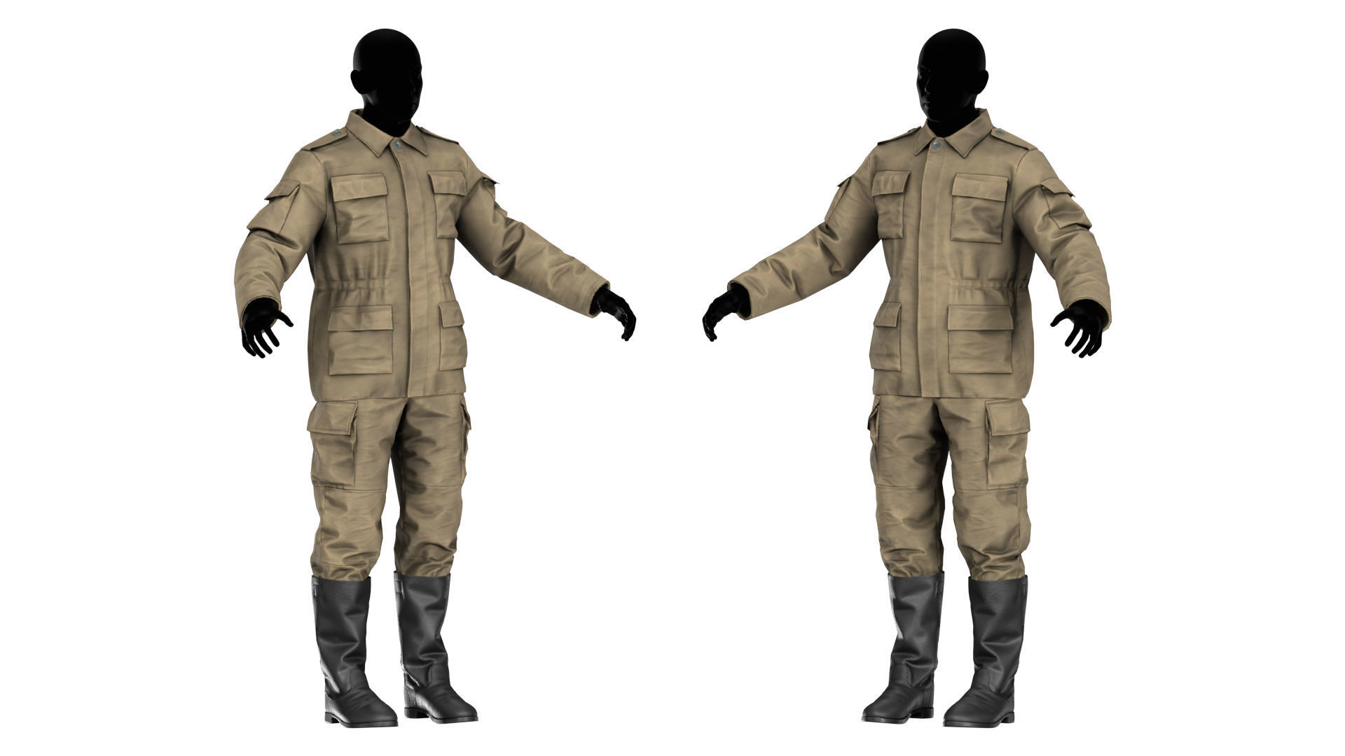 SOVIET UNIFORM M88 Low-poly 3D model_1