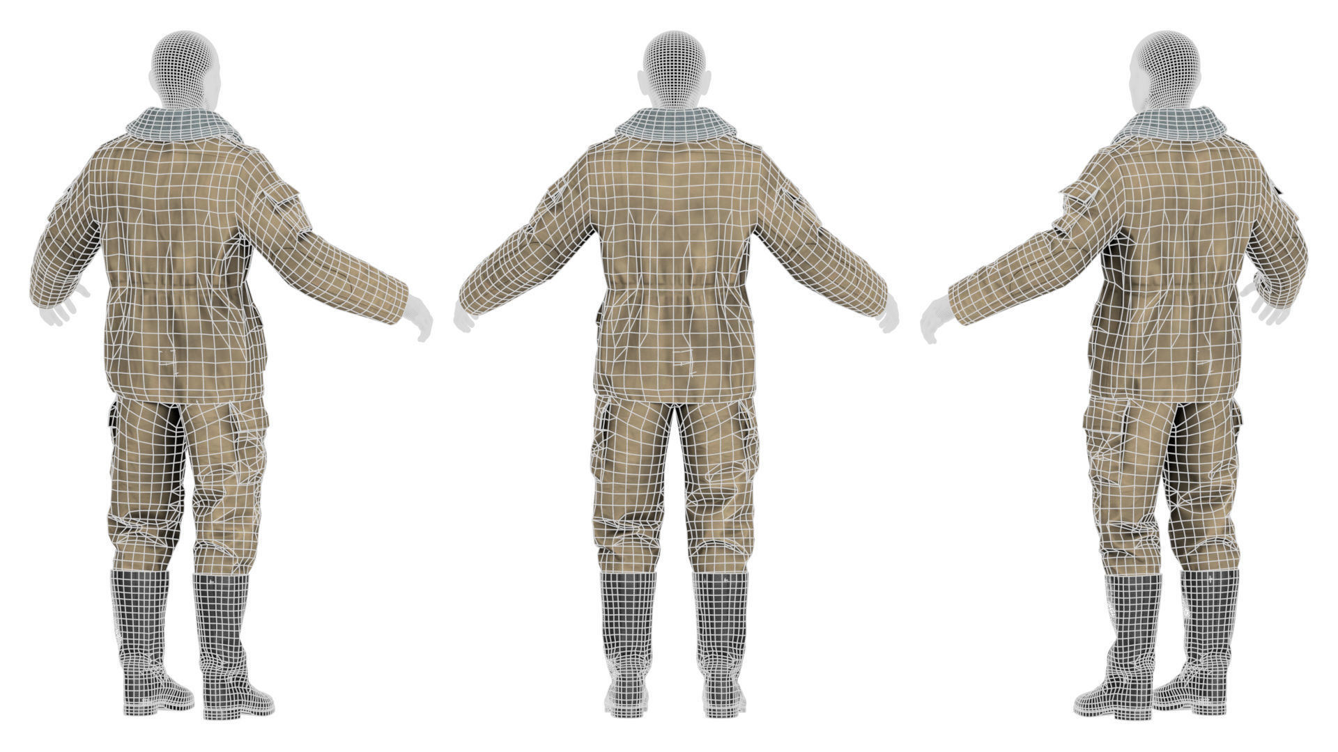 SOVIET UNIFORM M88 Low-poly 3D model_11