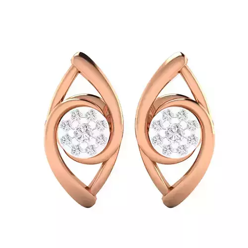 Solitaire Studs High Jewelry Diamond Earrings 3dm stl renders