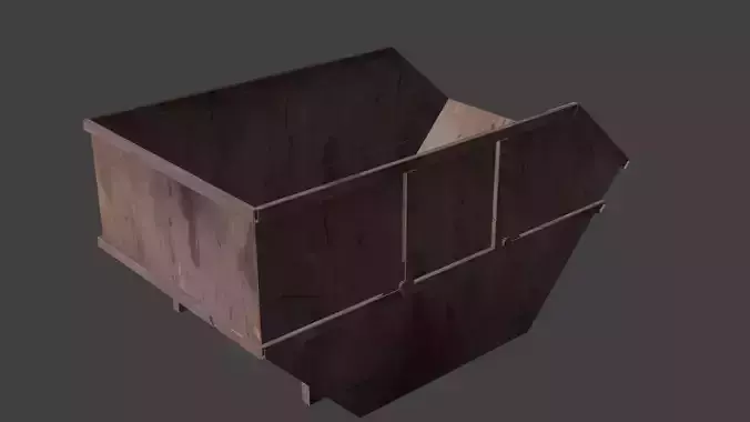 Industrial trash container