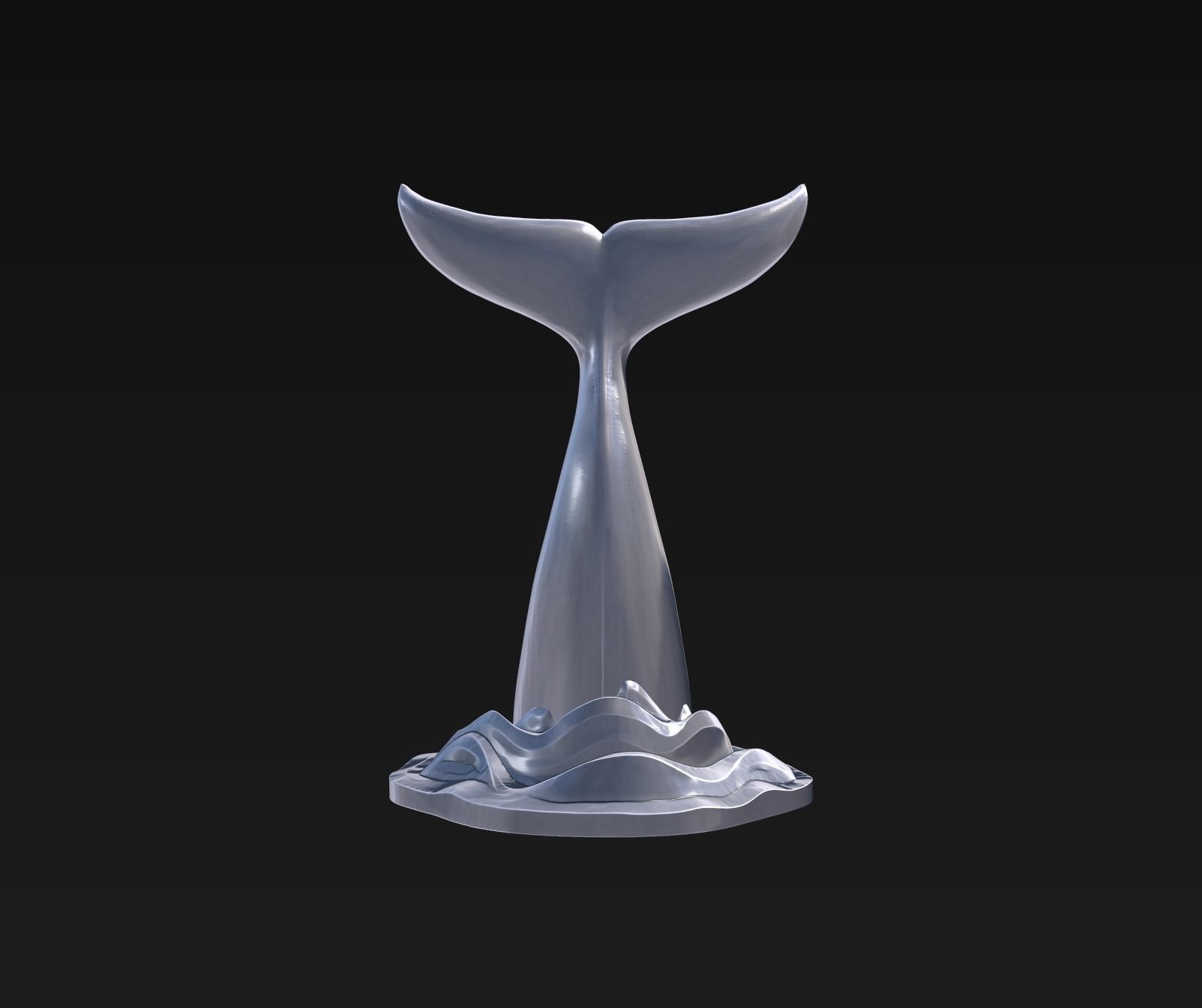 Orca tail 3D print model_5