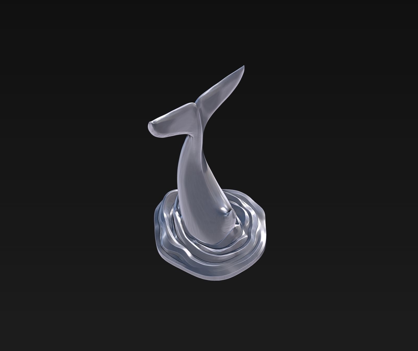 Orca tail 3D print model_10