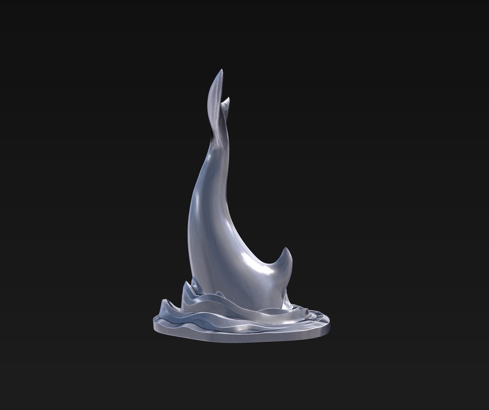 Orca tail 3D print model_3
