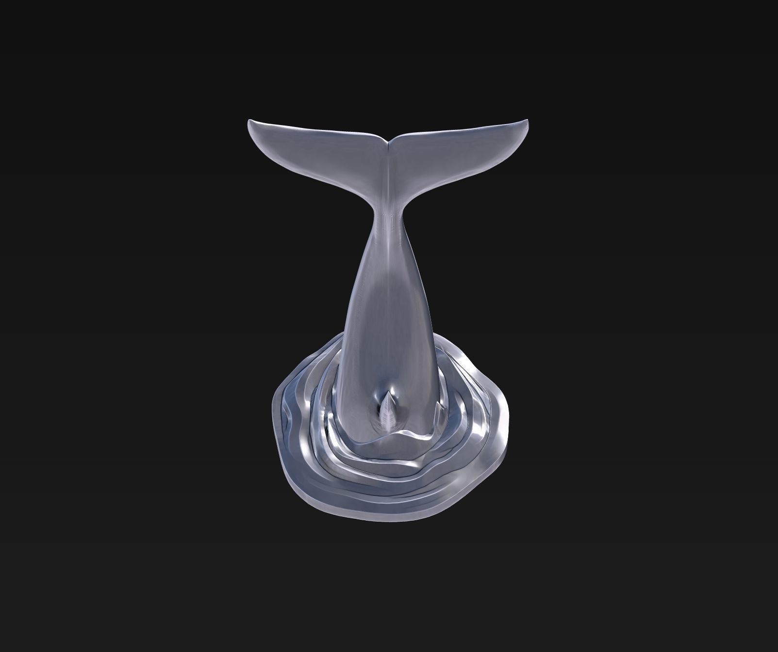 Orca tail 3D print model_9