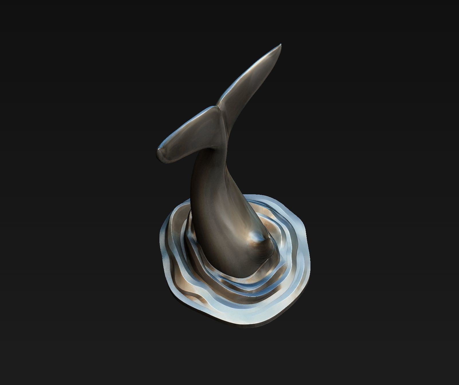 Orca tail 3D print model_20