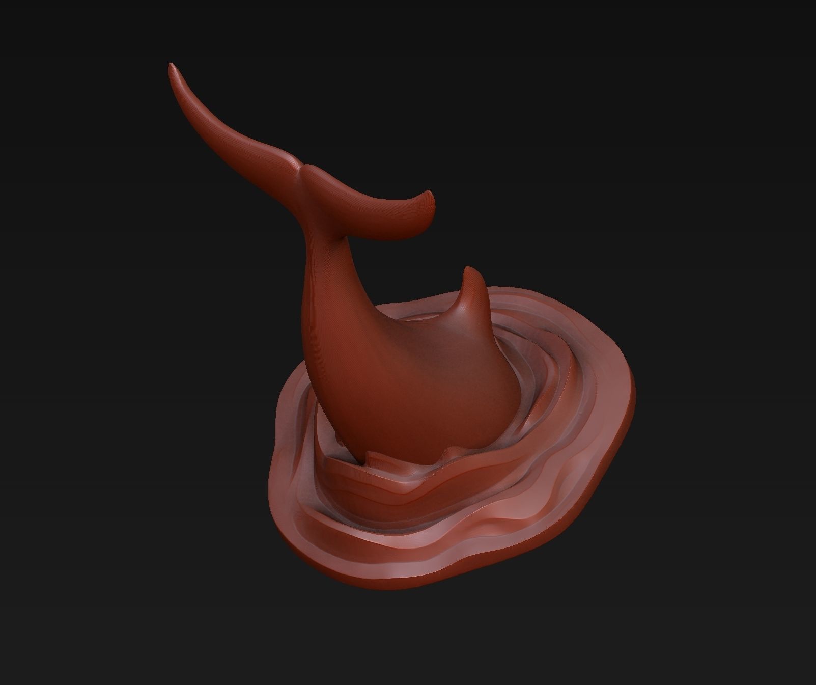 Orca tail 3D print model_23
