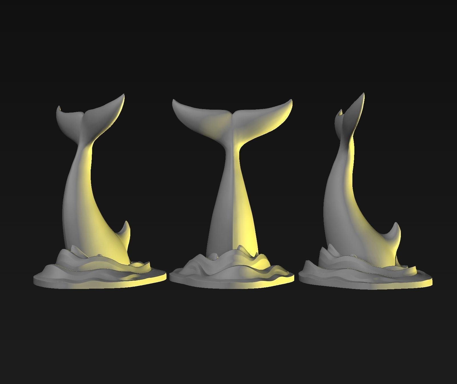 Orca tail 3D print model_13