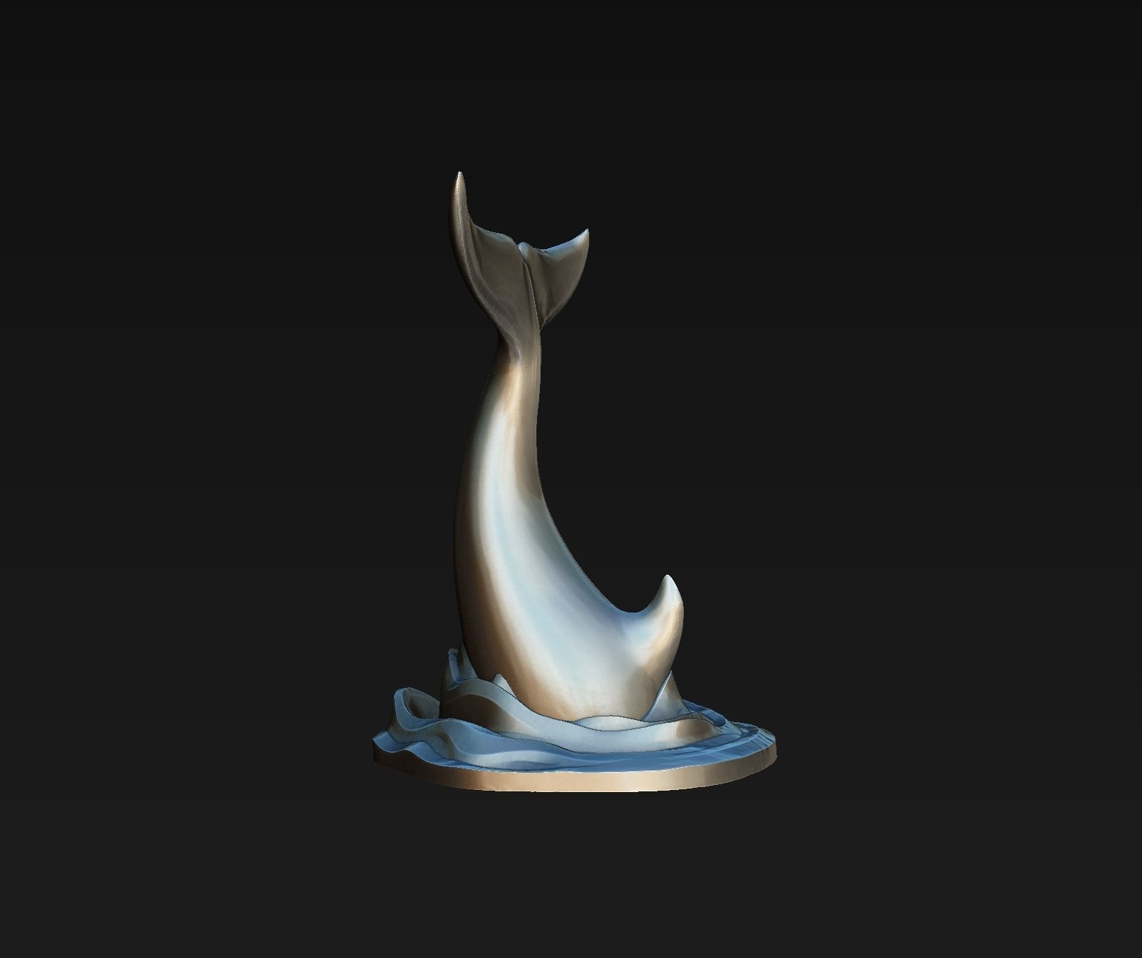Orca tail 3D print model_19