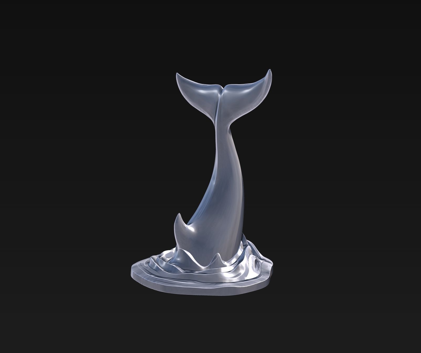 Orca tail 3D print model_8
