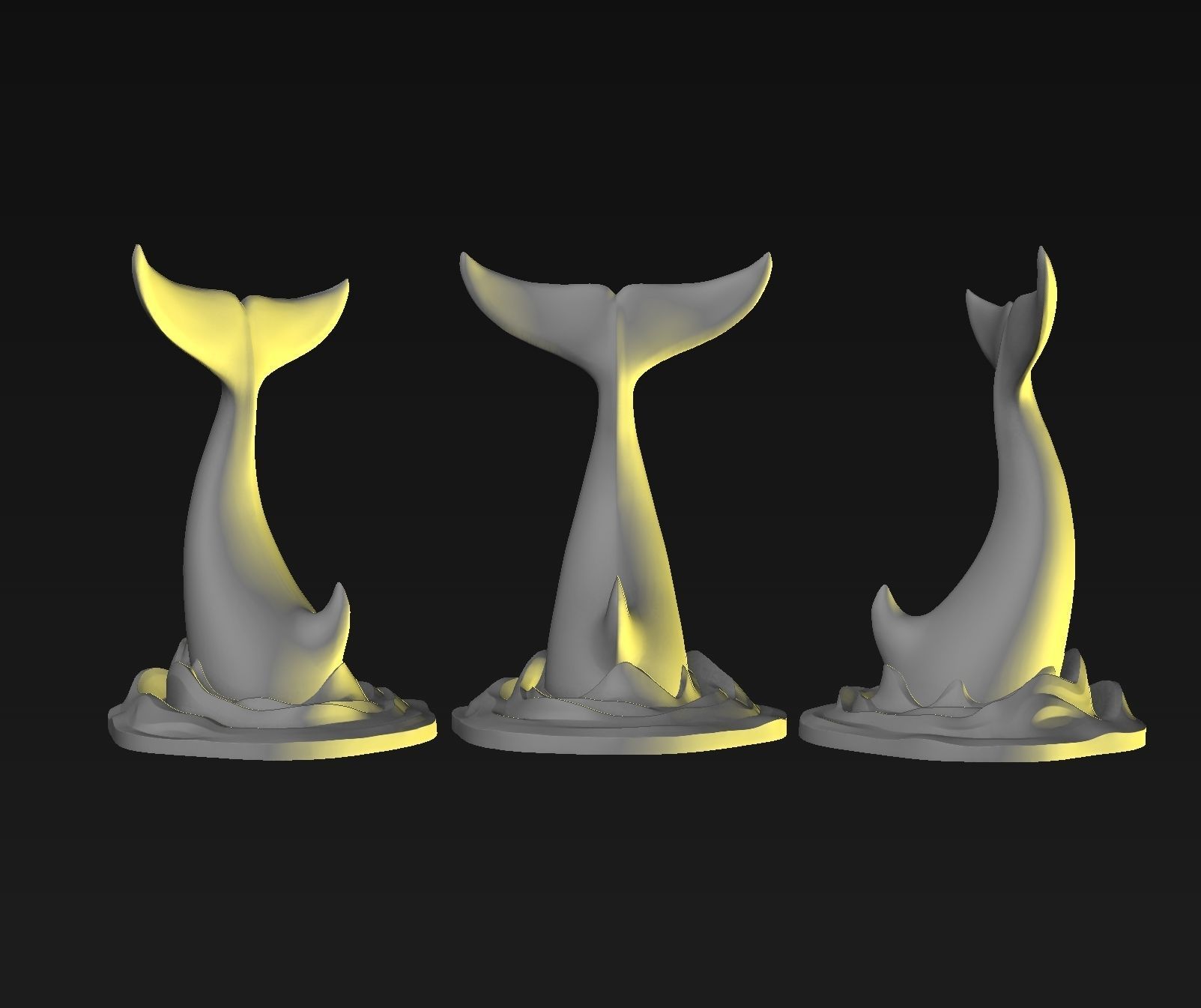 Orca tail 3D print model_12