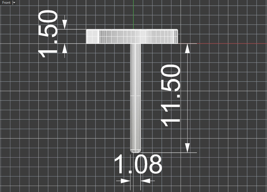 Euro sign stud earring blank 3D print model_10