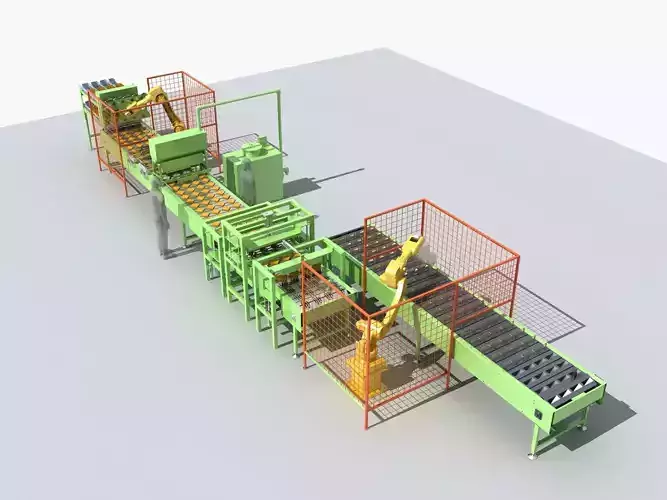 Industrial Equipment 17 - Sandwich Burger Production Line 3D model