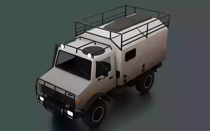 Mercedes Benz Unimog 4x4 Low-poly 3D model