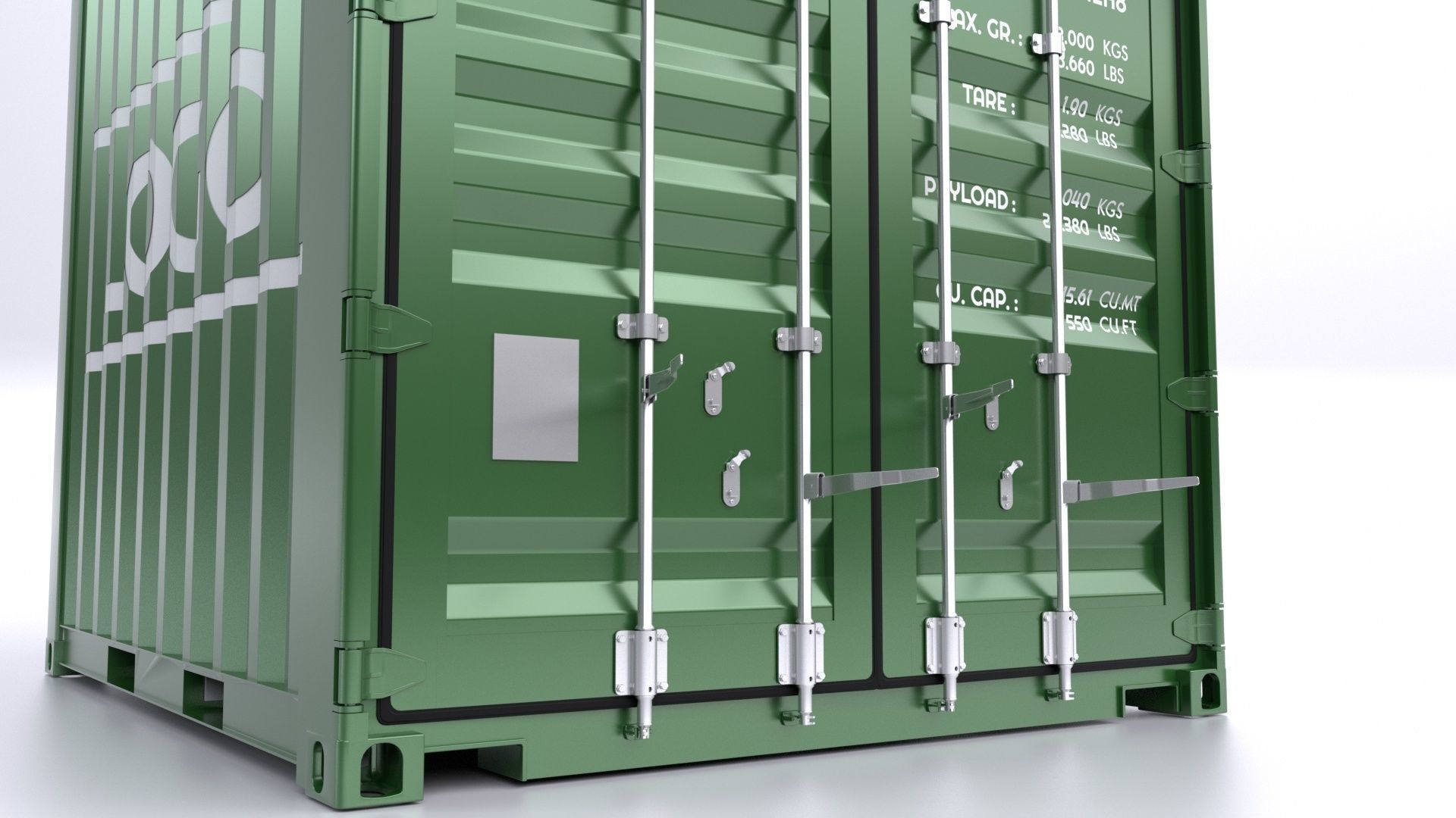 Standart 10ft Container Rigged 3D model_15