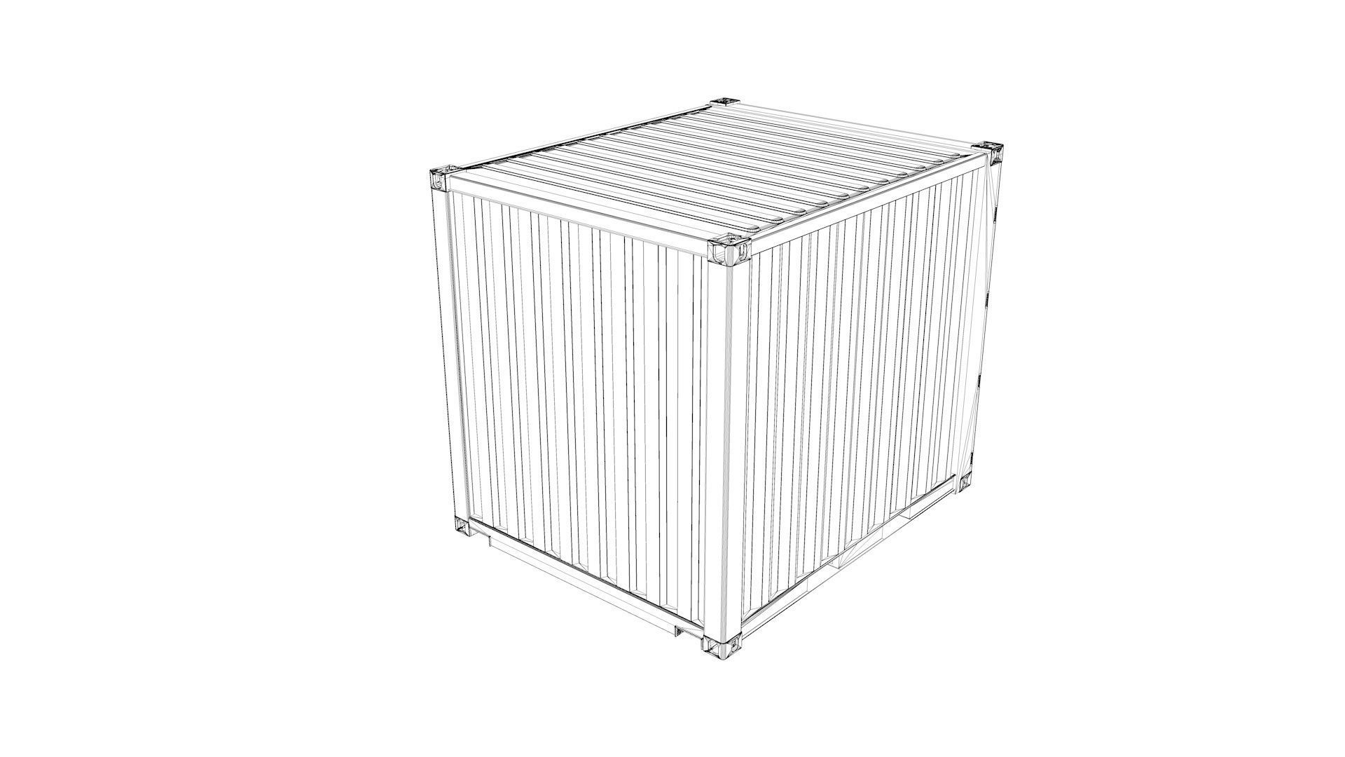 Standart 10ft Container Rigged 3D model_33