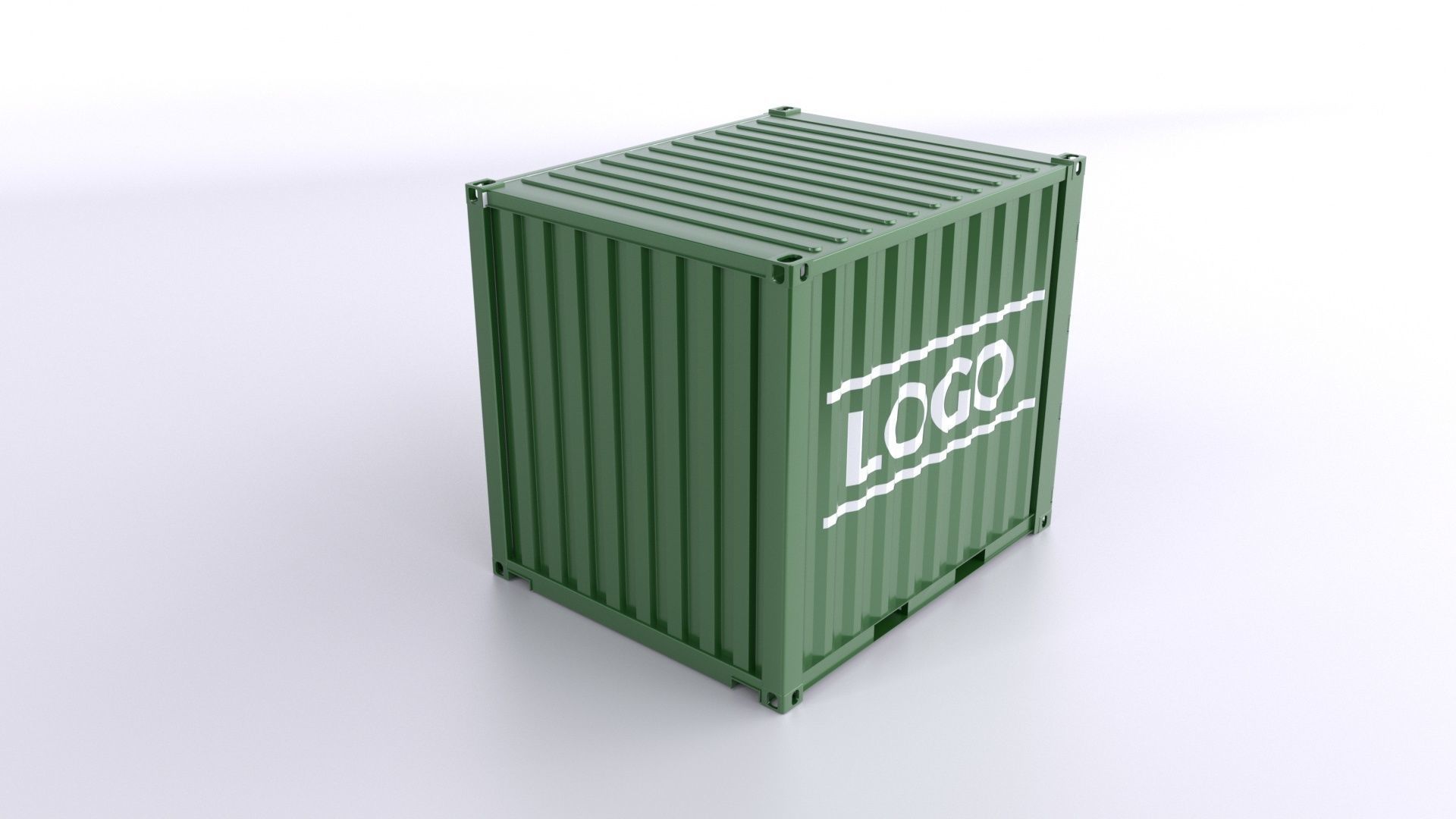 Standart 10ft Container Rigged 3D model_4