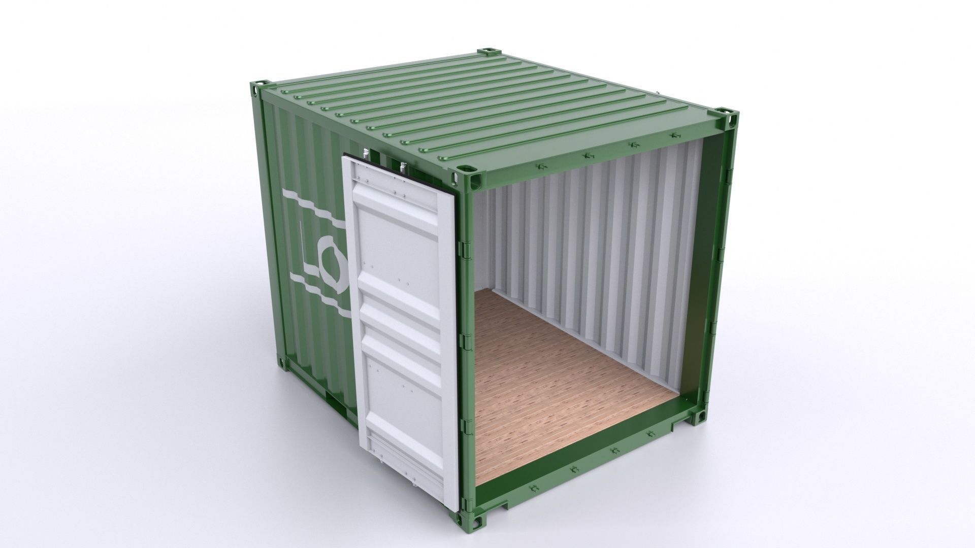 Standart 10ft Container Rigged 3D model_21