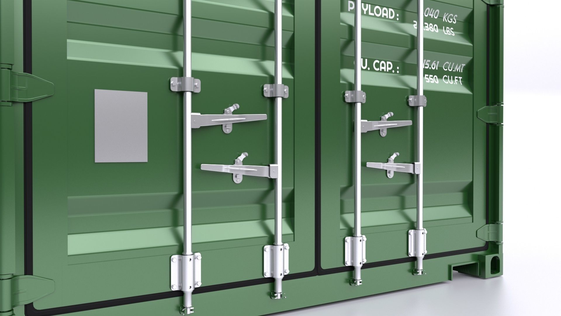 Standart 10ft Container Rigged 3D model_10