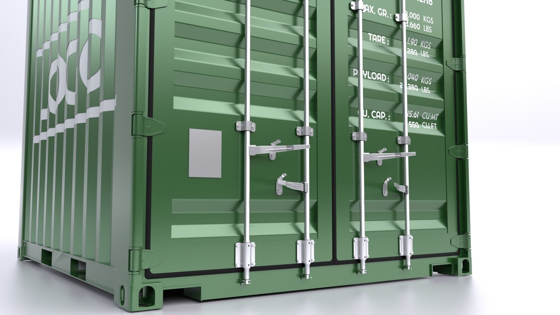 Standart 10ft Container Rigged 3D model_14