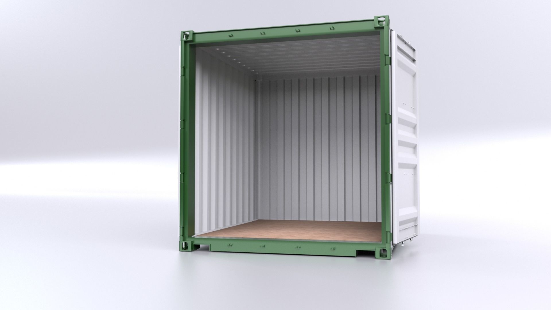 Standart 10ft Container Rigged 3D model_20