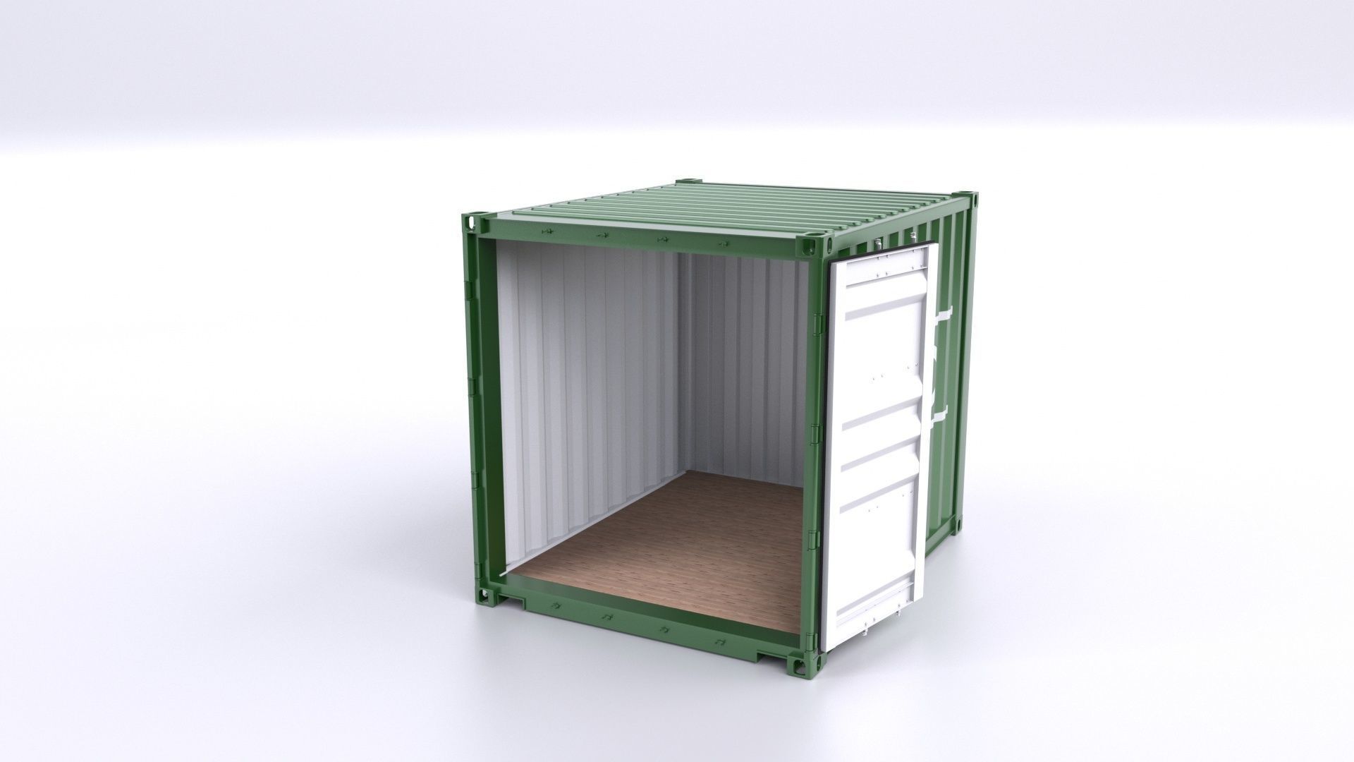 Standart 10ft Container Rigged 3D model_22