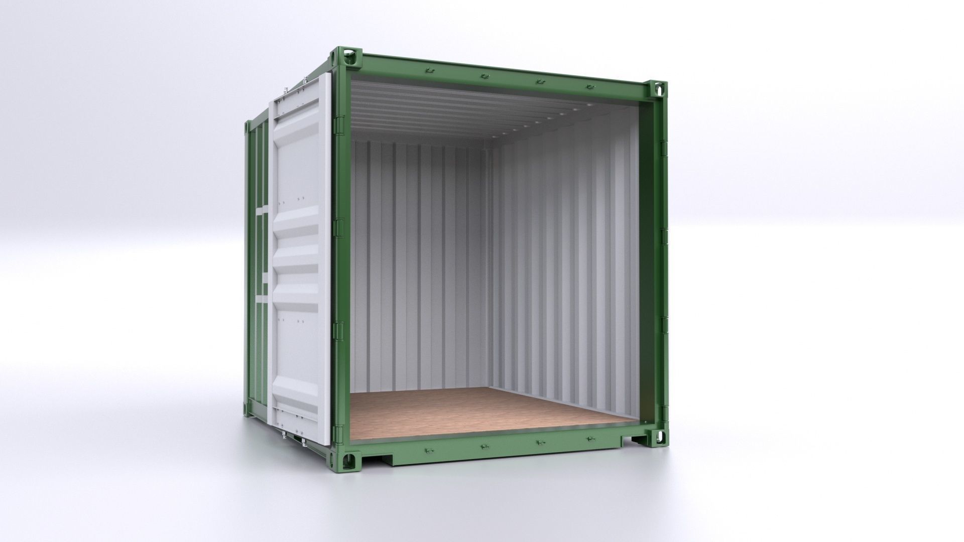 Standart 10ft Container Rigged 3D model_19
