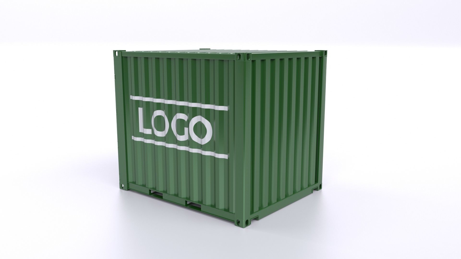 Standart 10ft Container Rigged 3D model_3