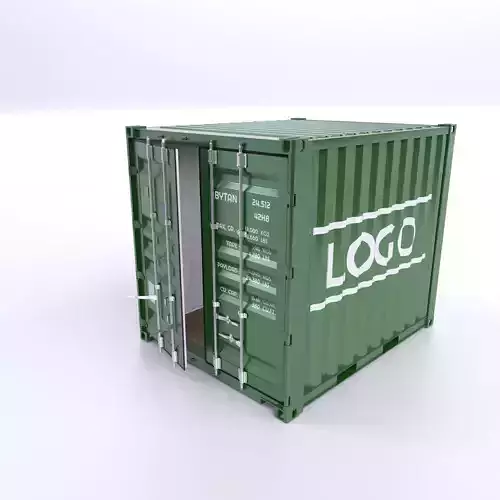 Standart 10ft Container Rigged 3D model