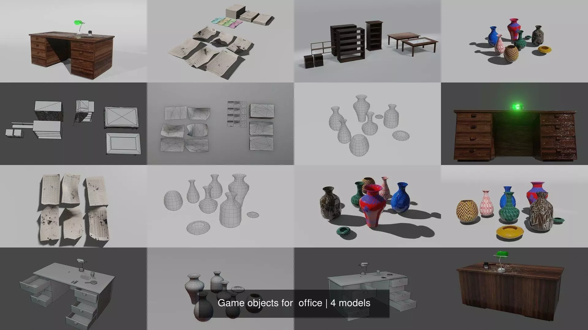 Game objects for  office 3D Model Collection_0